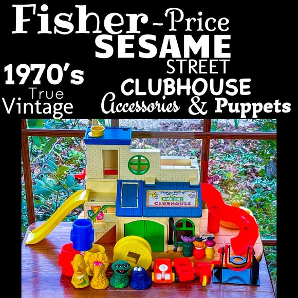 Sesame Street Other - ▪️VTG▪️FISHER-PRICE▪️SESAME STREET▪️1970's Clubhouse Accessories Muppet Puppets